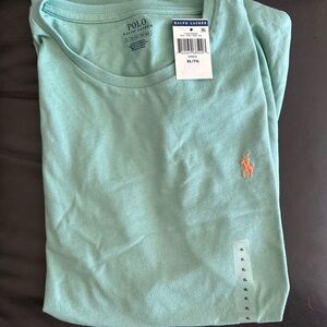 Ralph Lauren Mint Green Long Sleeve Polo Shirt